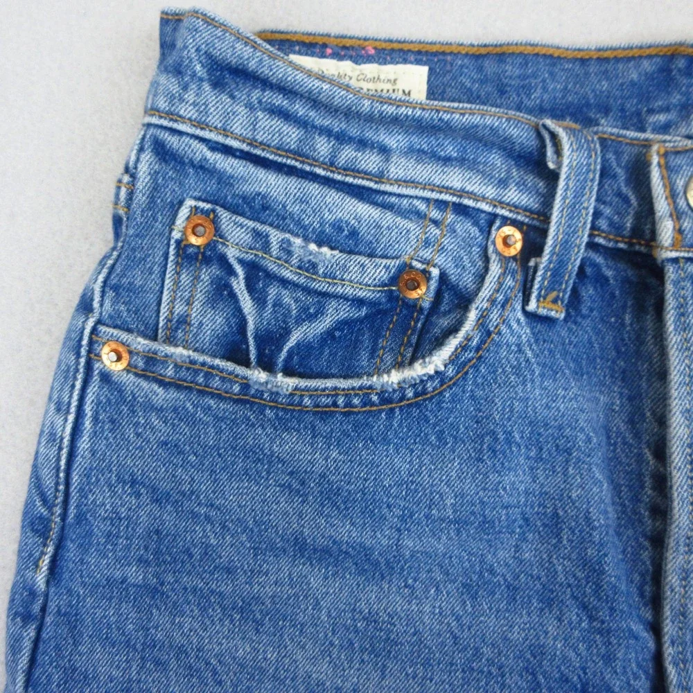 Levi's 501 Jeans Womens 26 Med Blue 145th Anniversary Limited Edition Distressed